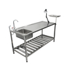 Mesa de disección animal de acero inoxidable