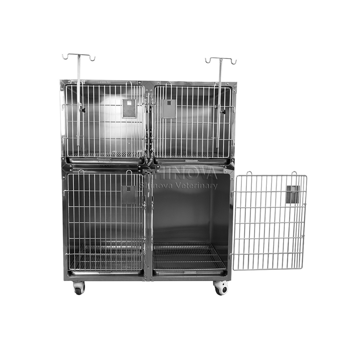 Jaula de perros de acero inoxidable modular