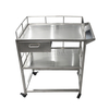 Trolley médico de acero inoxidable con cajones