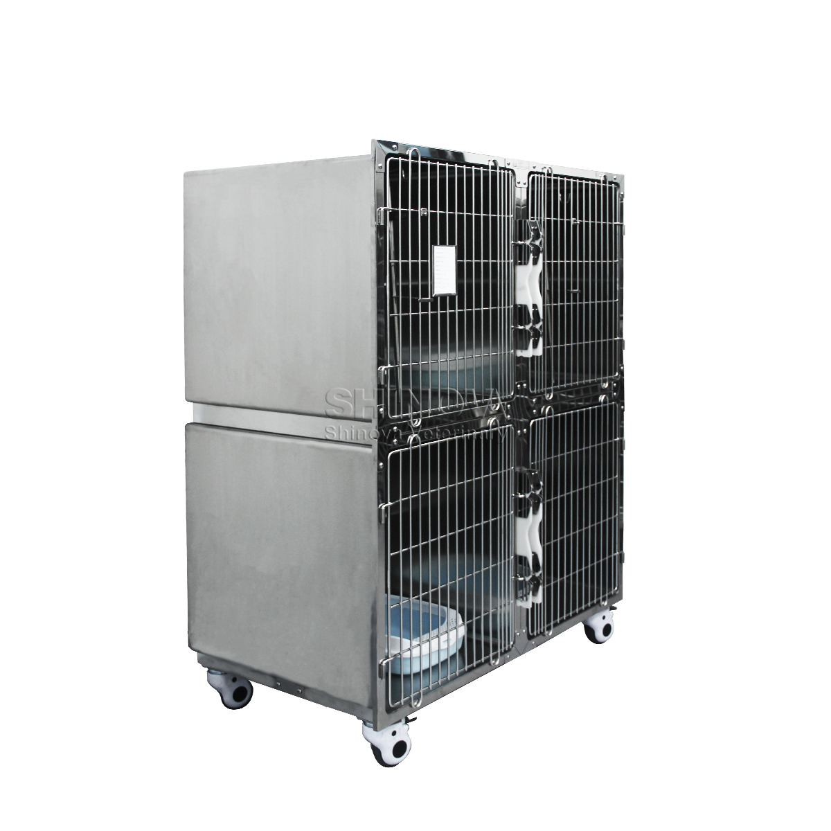 Jaula de gato de acero inoxidable modular