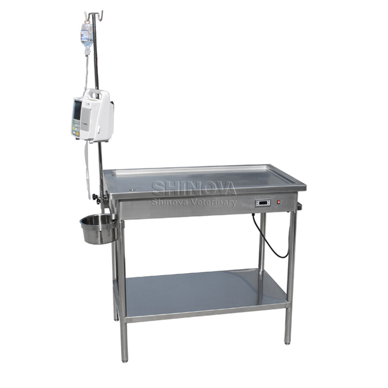Mesa de tratamiento termostático de acero inoxidable
