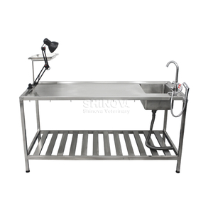Mesa de disección animal de acero inoxidable