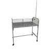 Mesa de infusión de barandilla móvil de acero inoxidable