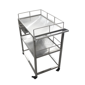 Trolley médico de acero inoxidable con cajones