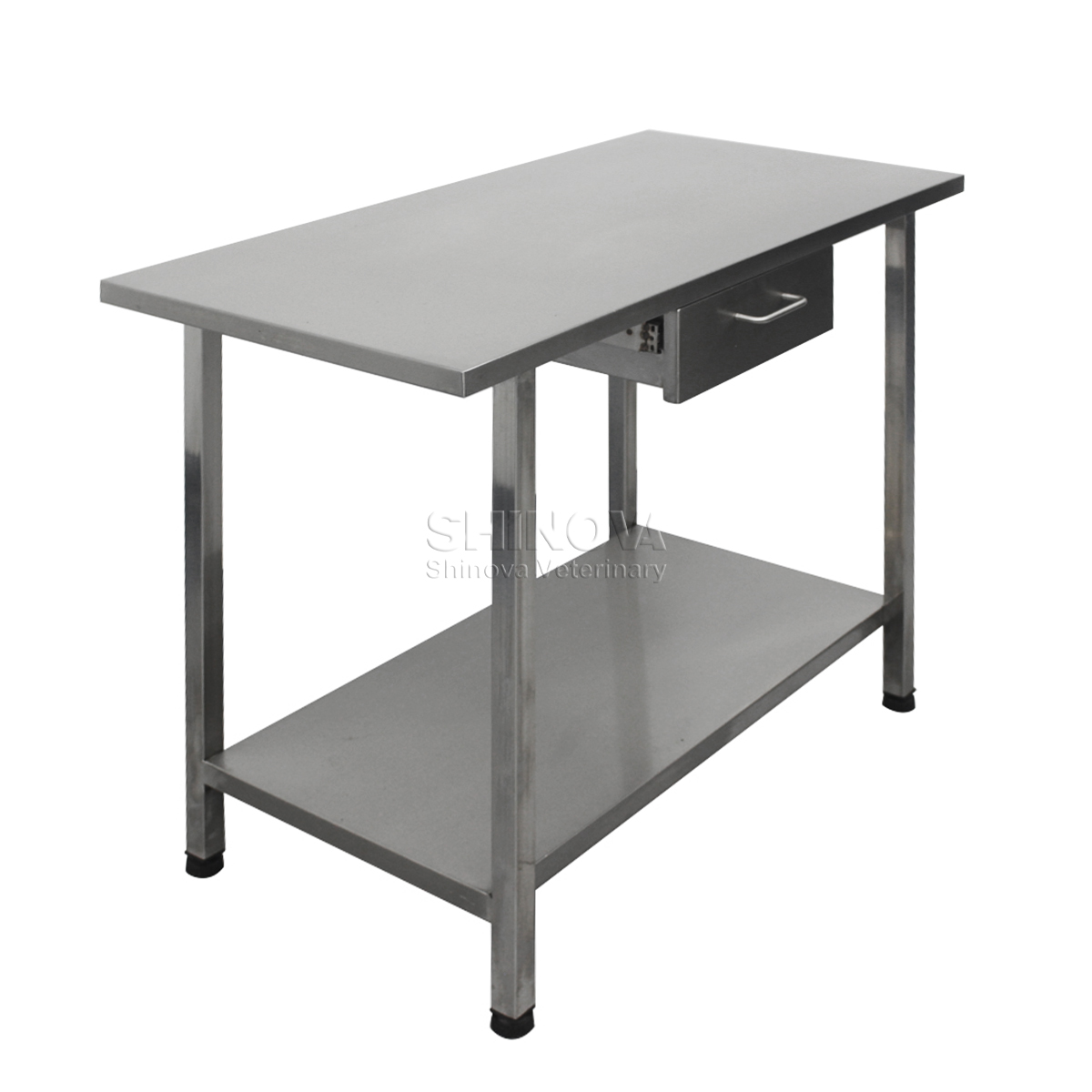 Mesa de tratamiento de acero inoxidable con cajón