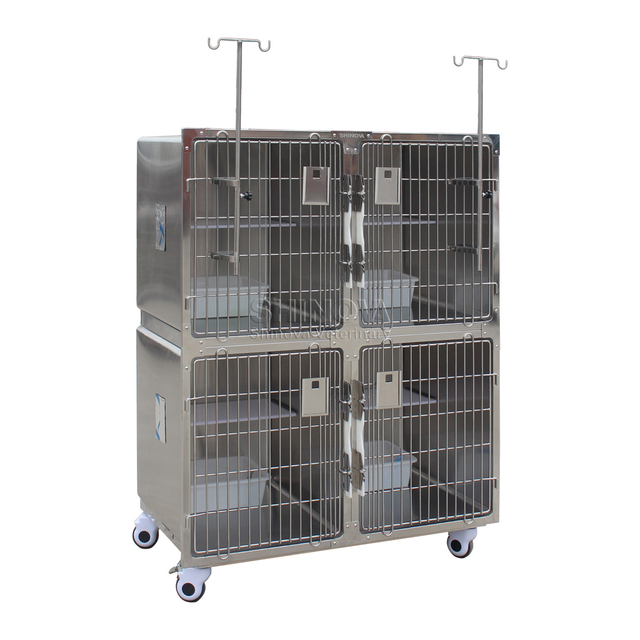 Jaula de gato de acero inoxidable modular