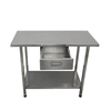 Mesa de tratamiento de acero inoxidable con cajón