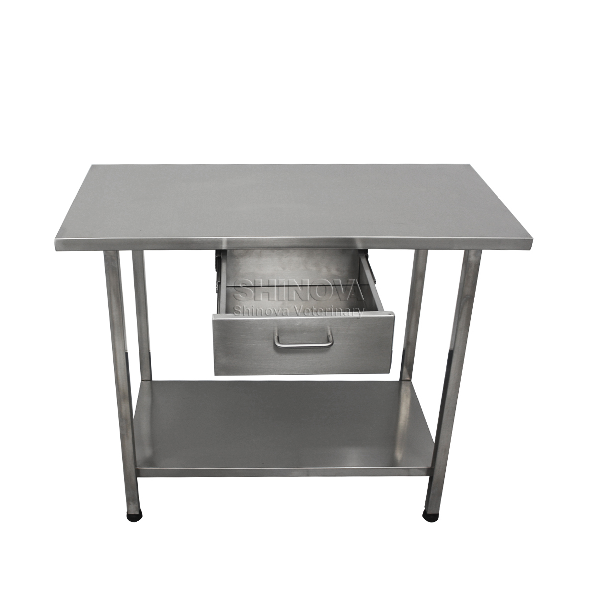 Mesa de tratamiento de acero inoxidable con cajón